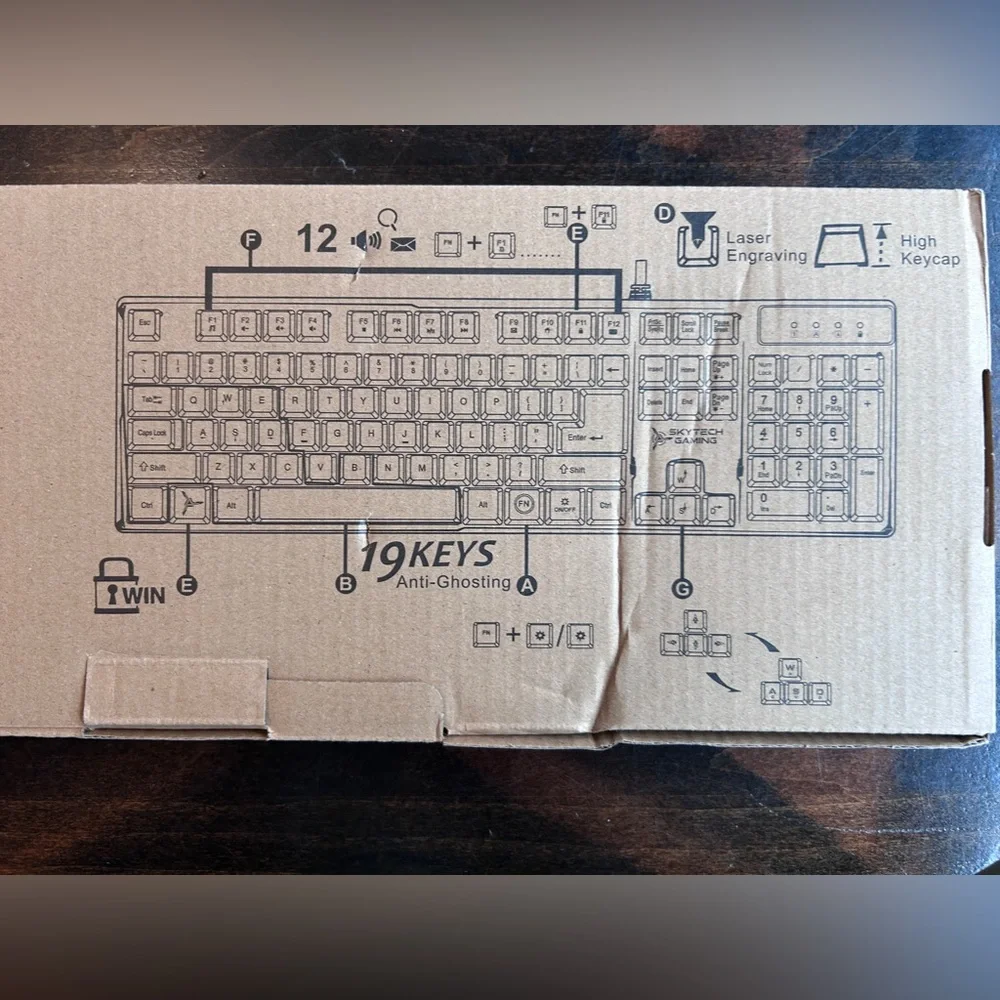 Skytech Gaming Keyboard K-1000 RGB Backlit Keys New In Box